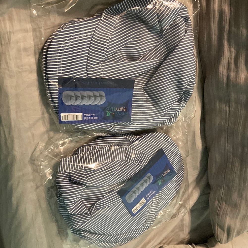 Conductor train hats for birthday party